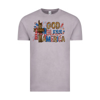 Vintage Zinc god  bless america with cross Vintage Tee - RanaPortraitStore
