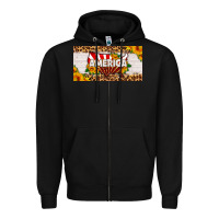 Black america map sunflower license plate Zipper Hoodie - HRA Design Shop