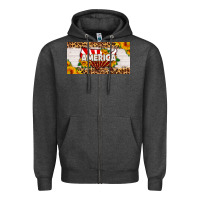 Charcoal Heather america map sunflower license plate Zipper Hoodie - HRA Design Shop