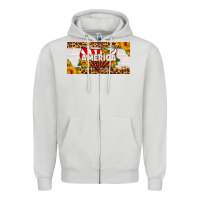 Dove Grey america map sunflower license plate Zipper Hoodie - HRA Design Shop