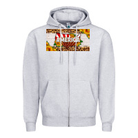 Heather Grey america map sunflower license plate Zipper Hoodie - HRA Design Shop