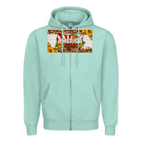 Seafoam america map sunflower license plate Zipper Hoodie - HRA Design Shop