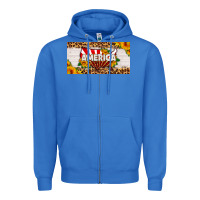 True Royal america map sunflower license plate Zipper Hoodie - HRA Design Shop