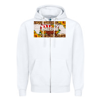 White america map sunflower license plate Zipper Hoodie - HRA Design Shop