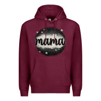 Burgundy leopard mama Premium Hoodie - MaliasSmallBusiness