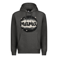 Charcoal Heather leopard mama Premium Hoodie - MaliasSmallBusiness