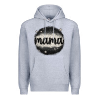 Heather Grey leopard mama Premium Hoodie - MaliasSmallBusiness
