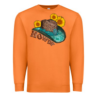 Carrot howdy leopard tooled leather hat Premium Sweatshirt - AdoDesignShop