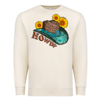 Sandshell howdy leopard tooled leather hat Premium Sweatshirt - AdoDesignShop
