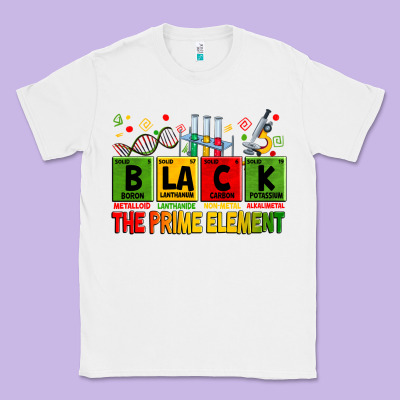 Black The Prime Element Juneteenth Classic Tee Designed By Zillion Design Studio
