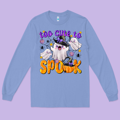 Too Cute To Spook Long Sleeve Tee Designed By Texasbilliewilder
