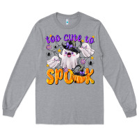 Heather Grey Too Cute To Spook Long Sleeve Tee - texasbilliewilder