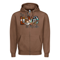 Chestnut for the love of the coffe Zipper Hoodie - CowhideDigitalArt