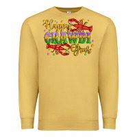 Antique Gold happy crawdi gras with crawfish Premium Sweatshirt - Artiststas