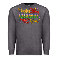 Charcoal Heather happy crawdi gras with crawfish Premium Sweatshirt - Artiststas