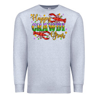 Heather Grey happy crawdi gras with crawfish Premium Sweatshirt - Artiststas