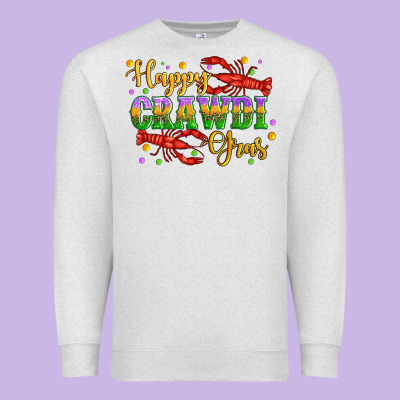 Happy Crawdi Gras With Crawfish Premium Sweatshirt Designed By Artiststas
