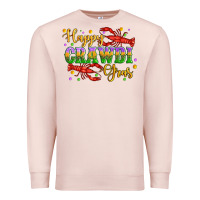 Pale Pink happy crawdi gras with crawfish Premium Sweatshirt - Artiststas