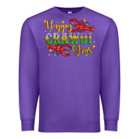 Purple happy crawdi gras with crawfish Premium Sweatshirt - Artiststas