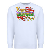 White happy crawdi gras with crawfish Premium Sweatshirt - Artiststas