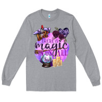 Heather Grey There Is Magic In Us All Long Sleeve Tee - texasbilliewilder