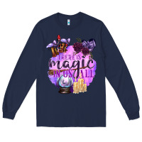 Navy There Is Magic In Us All Long Sleeve Tee - texasbilliewilder