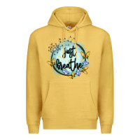 Antique Gold just breathe Premium Hoodie - MaliasSmallBusiness