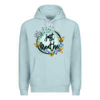 Blue Mist just breathe Premium Hoodie - MaliasSmallBusiness