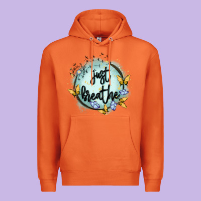 Just Breathe Premium Hoodie Designed By Maliassmallbusiness