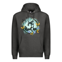Charcoal Heather just breathe Premium Hoodie - MaliasSmallBusiness
