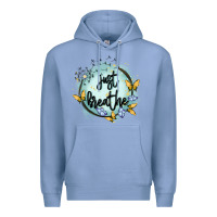 Colony Blue just breathe Premium Hoodie - MaliasSmallBusiness