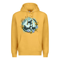 Mustard just breathe Premium Hoodie - MaliasSmallBusiness
