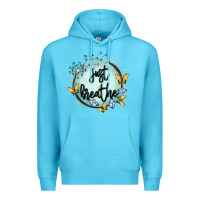 Ocean Blue just breathe Premium Hoodie - MaliasSmallBusiness