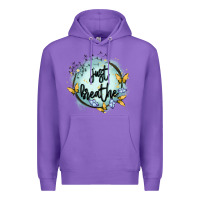 Purple just breathe Premium Hoodie - MaliasSmallBusiness