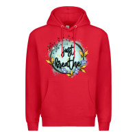 Red just breathe Premium Hoodie - MaliasSmallBusiness