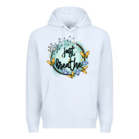 White just breathe Premium Hoodie - MaliasSmallBusiness