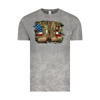 Cloud Rock american flag with army boots Vintage Tee - RanaPortraitStore