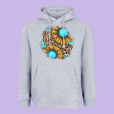Gemstone Leopard Patch Heavyweight Hoodie Designed By Jahusdesignshop
