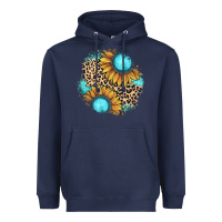 Navy gemstone leopard patch Heavyweight Hoodie - JahusDesignShop