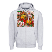 Heather Grey christmas pig  tartan with  hay and christmas ligh Zipper Hoodie - FaDigitalArtStudio