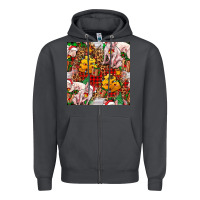 Smoke christmas pig  tartan with  hay and christmas ligh Zipper Hoodie - FaDigitalArtStudio