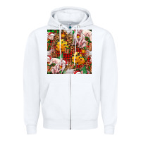 White christmas pig  tartan with  hay and christmas ligh Zipper Hoodie - FaDigitalArtStudio