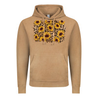 Sunflower Leopard Background Vintage Hoodie | Teevron