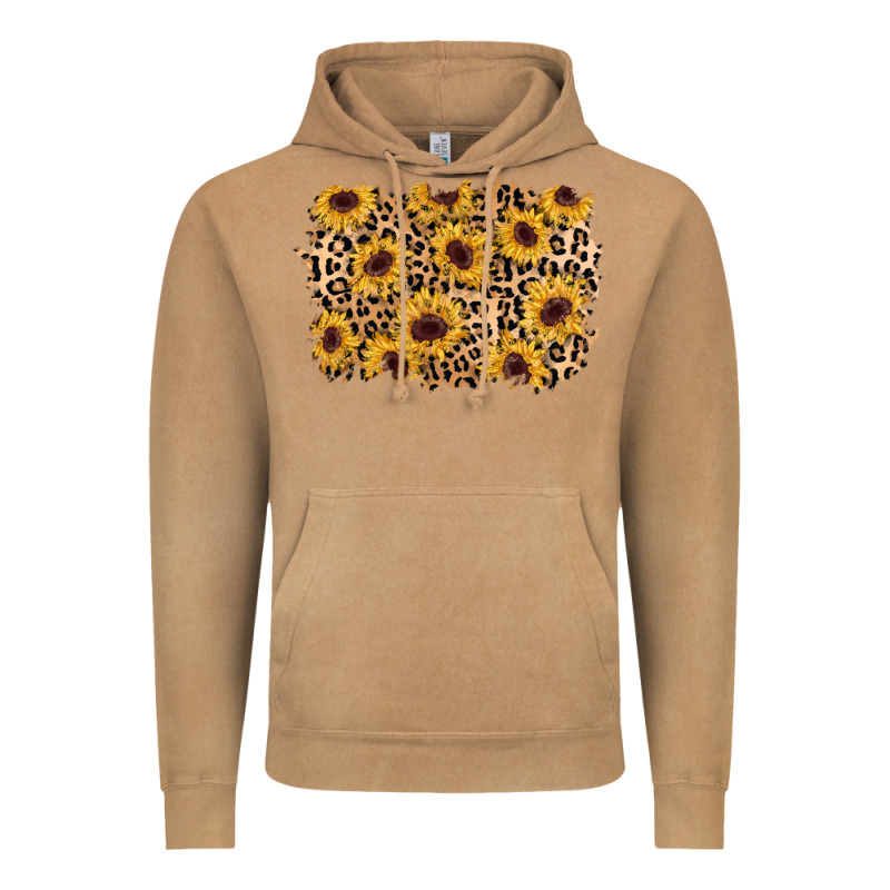 Sunflower Leopard Background Vintage Hoodie by AdoDesignShop | Teevron
