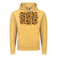 Vintage Mustard sunflower leopard background Vintage Hoodie - AdoDesignShop