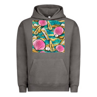 Pigment Tornado hair clasp and sea shells with leopard beach seamless pattern bbs Urban Hoodie - BundleAndBundleShop