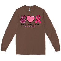 Chestnut breast cancer peace love cure Long Sleeve Tee - RanaPortraitStore
