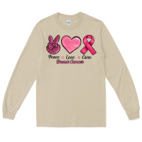Mushroom breast cancer peace love cure Long Sleeve Tee - RanaPortraitStore