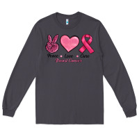 Smoke breast cancer peace love cure Long Sleeve Tee - RanaPortraitStore