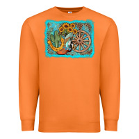 Carrot western wooden wheel cowboy boots Premium Sweatshirt - AdoDesignShop